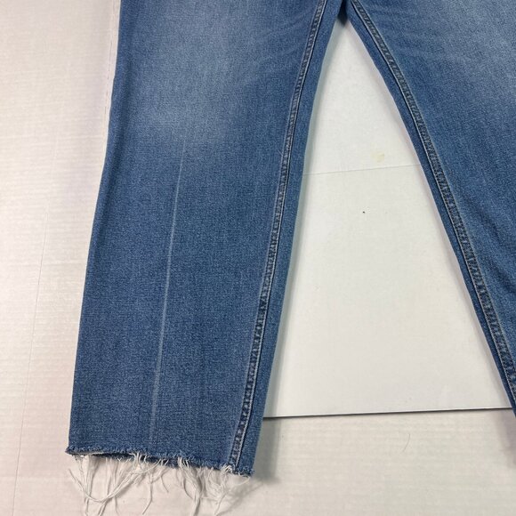 Abercrombie Fitch Jeans Womens 39x28* High Rise Ankle Straight Blue Denim Tag 35 - Picture 4 of 16
